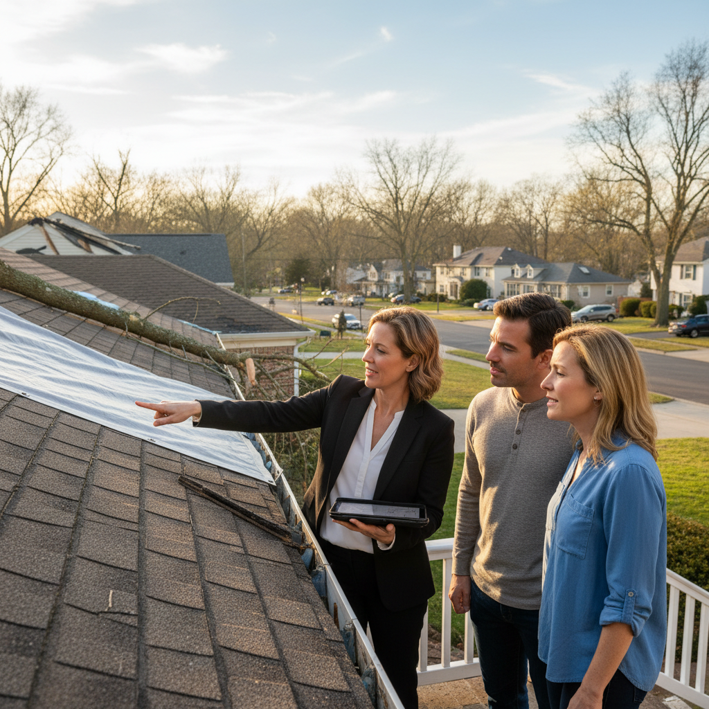 Featured article image of a public adjuster assisting a homeowner